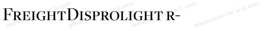 FreightDisprolight r字体转换